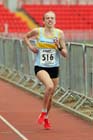 Chloe Loredo (New Marske) wins the Under-17 womens 1500 metres with a championship record, 2012 North Eastern Championships.